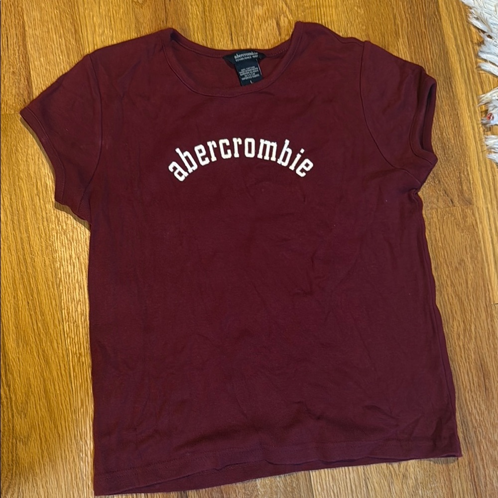 Abercrombie Maroon T-Shirt sz L